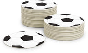 Sostegni per bicchieri con base da calcio I Copricchi di carta a ronde papier (50 pezzi) di cartone (diametro 10cm) I Decorazione da tavolo EM