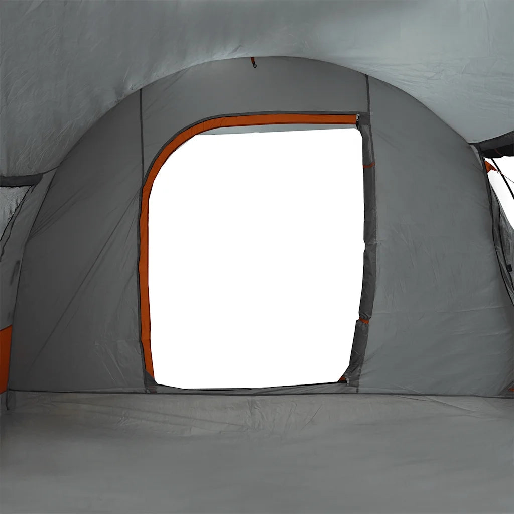 vidaXL Tenda da Campeggio 2 Persone Grigio e Arancione Impermeabile