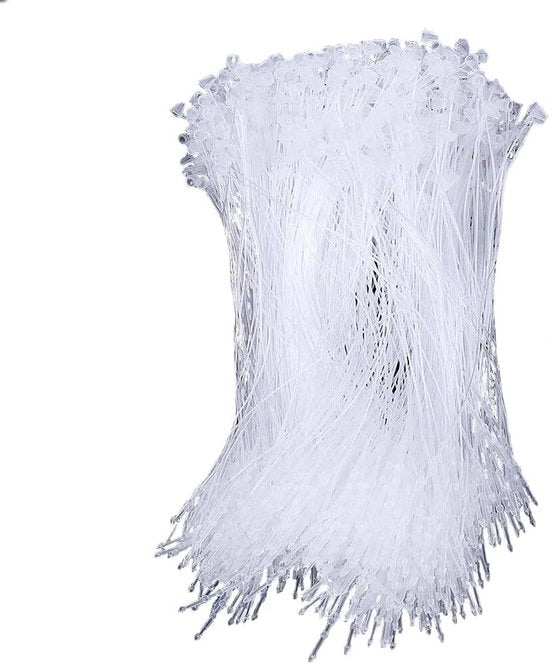 Fili di fissaggio in plastica 8.5cm/12.5cm per sicurezza, etichette e tessuti - 1000 pezzi trasparente bianco con chiusura a molla per pelle e scarpe