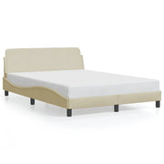 Letto matrimoniale | Letto per adulti | Giroletto Dover Crema 140x190 cm in Tessuto