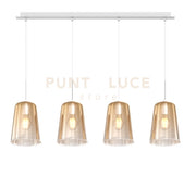 SOSPENSIONE BIANCO RETTANGOLARE 4 LUCI AMBRA 1164BI-S4 R-AM