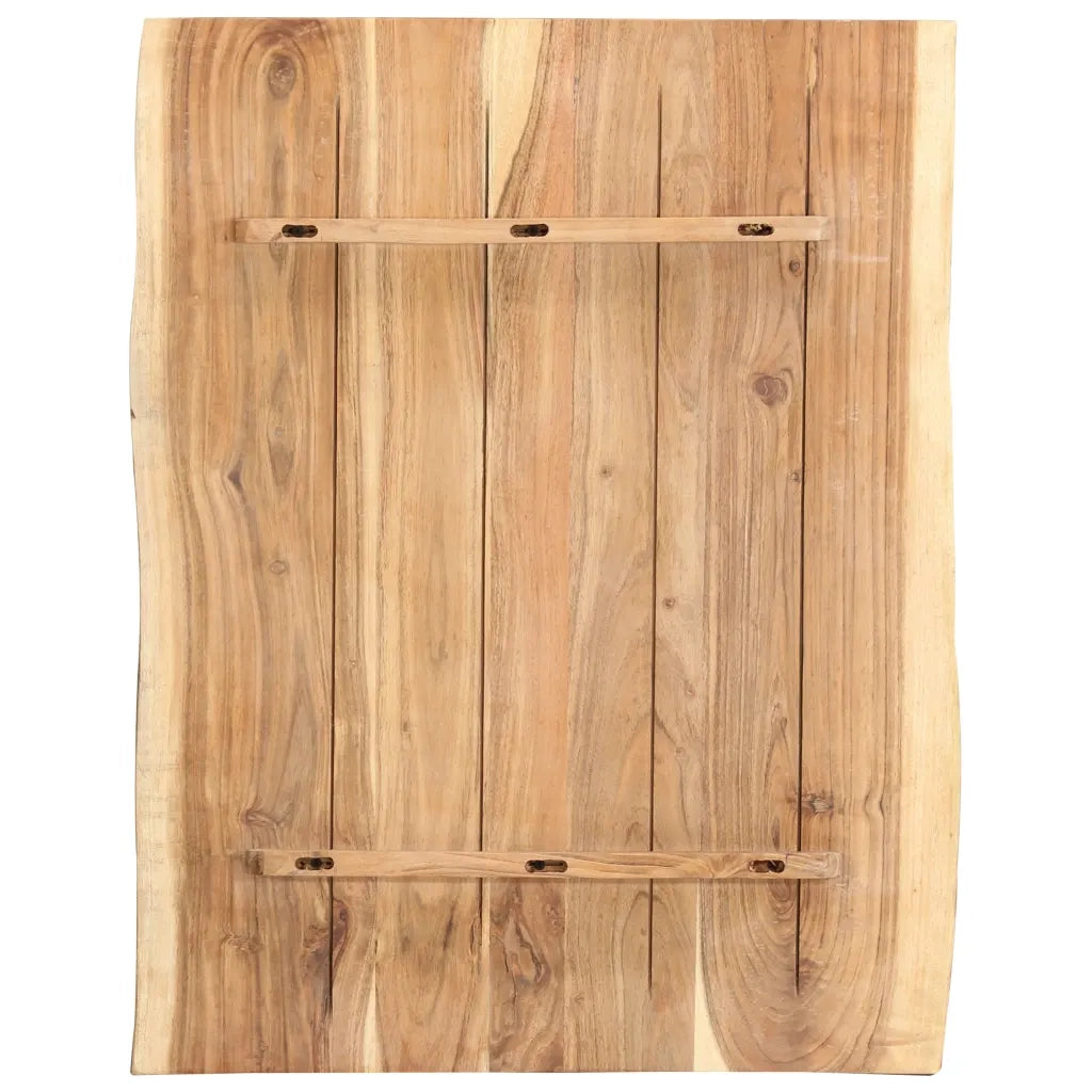 Piano del Tavolo in Legno Massello di Acacia 80x(50-60)x3,8 cmcod mxl 97061