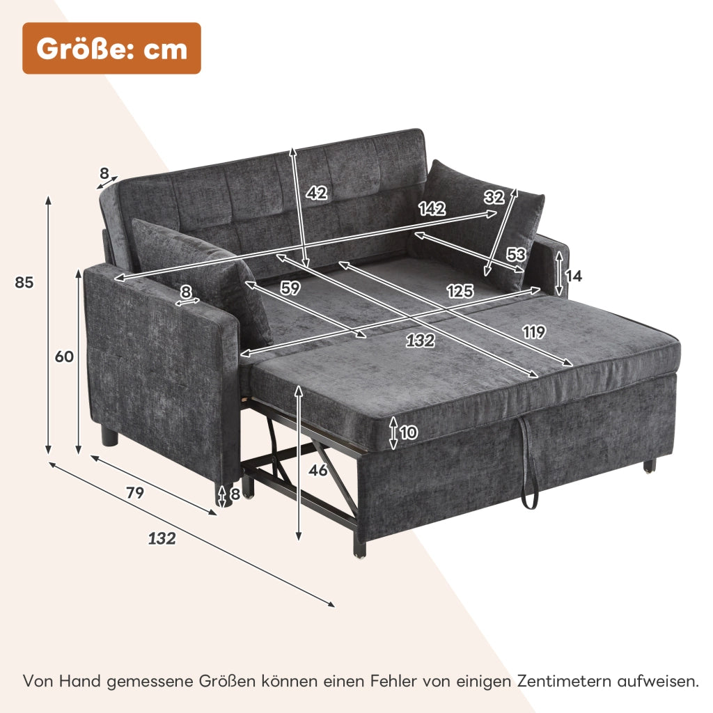 Sofabett due posti - Zephmum- Schiuma ad alta densit¨¤ schienale regolabile
