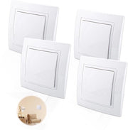Set di interruttori da sostituzione da 4 - design europeo - bianco lucido - 82 x 82 mm