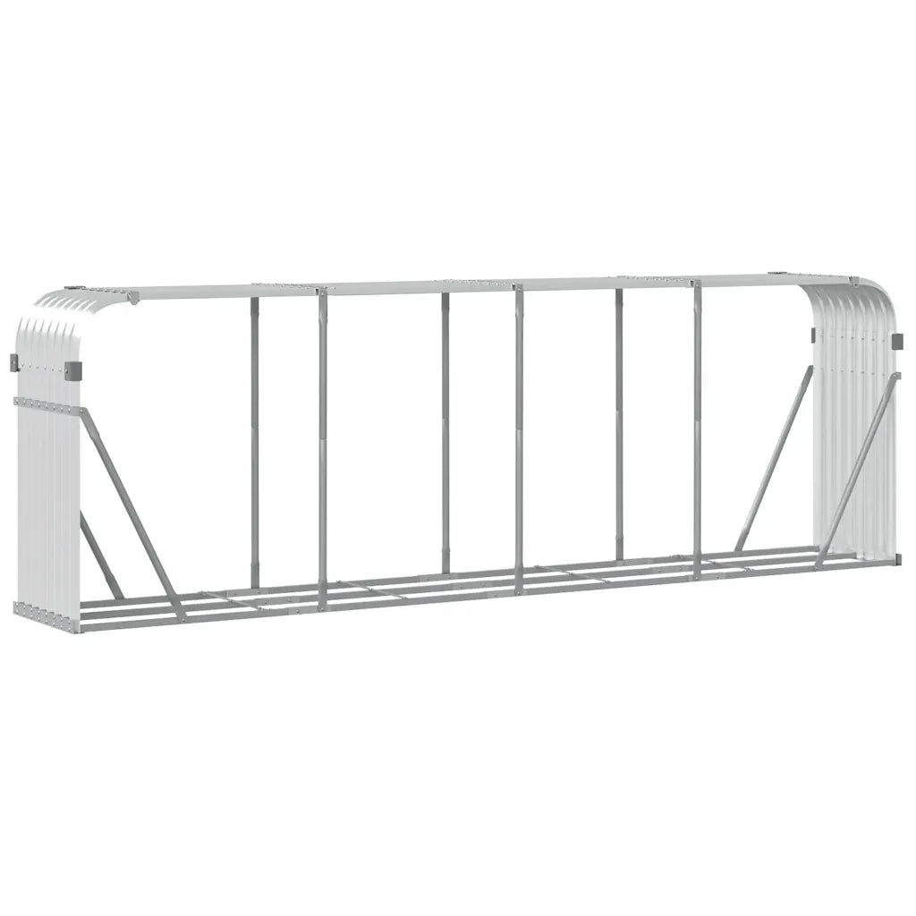 Portaceppi Argento 300x45x100 cm in Acciaio Zincato 364596