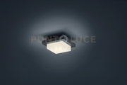 HONDO APPLIQUE / PLAFONIERA LED QUADRATA ANTRACITE CM.14X14CM 3000K-330LM-3,5W