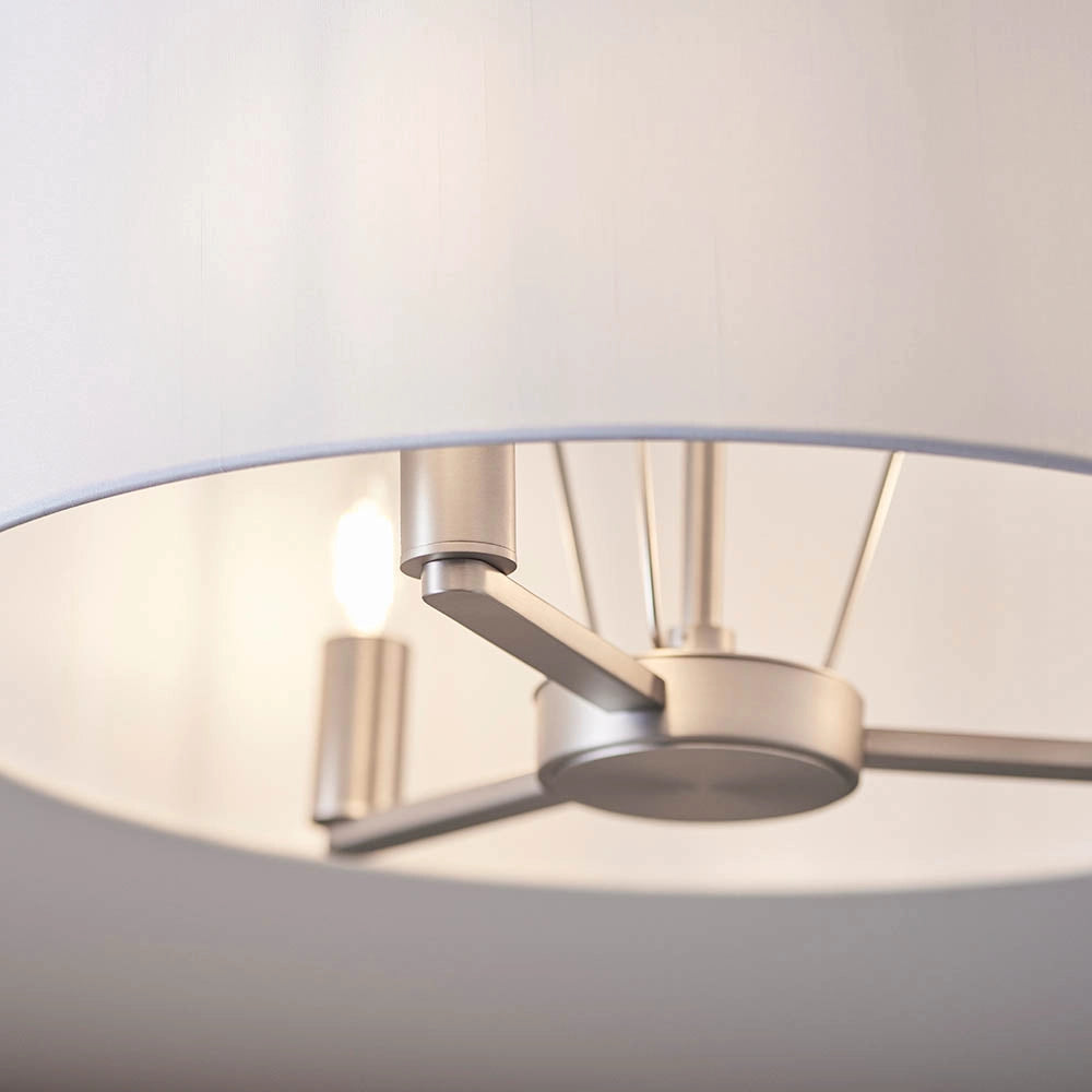 Lampadario Daley Endon 3 luci nichel opaco E14 bianco
