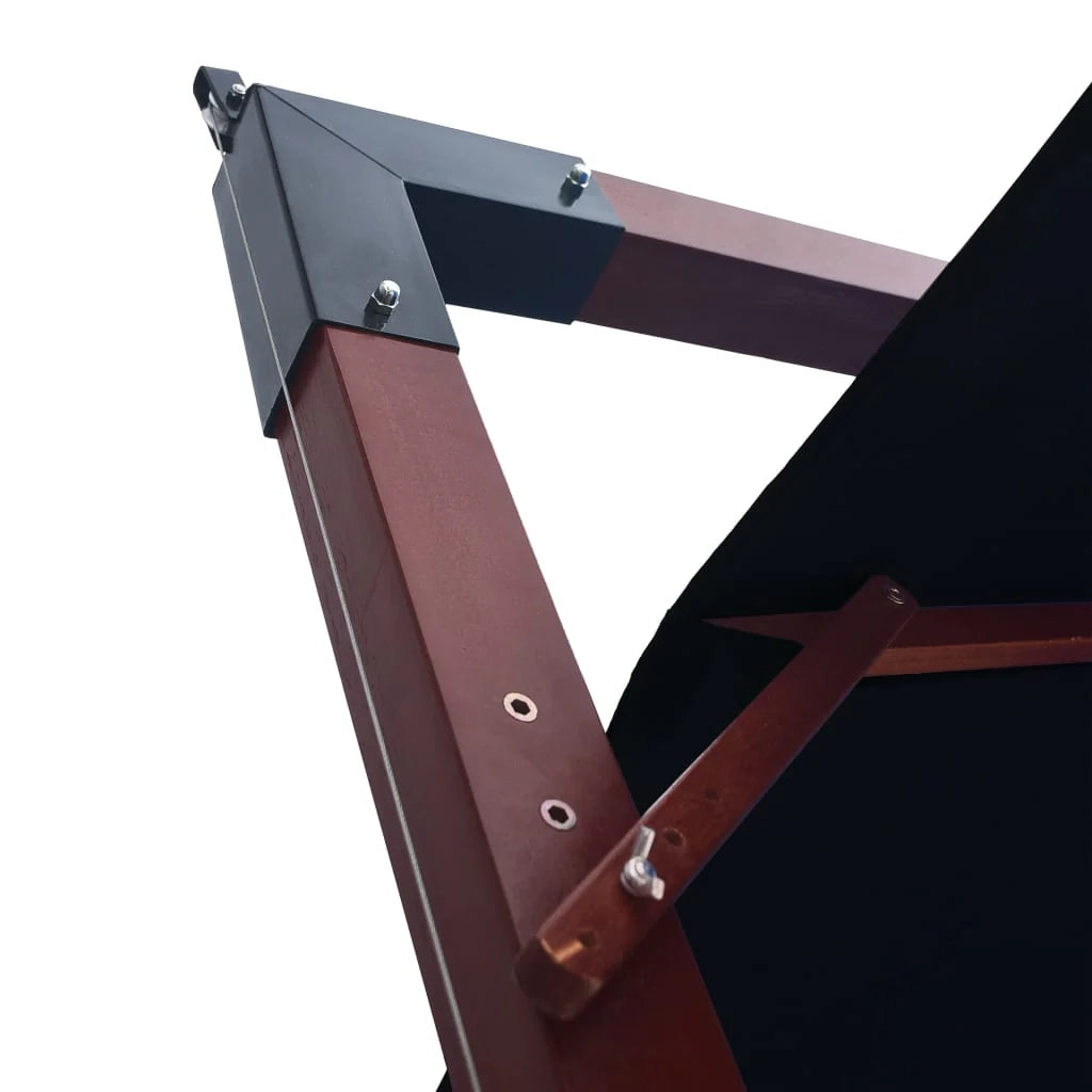 Ombrellone a sospensione con palo in legno 400 x 300 cm nero 02_0008714