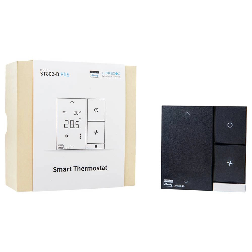 Shelly LinkedGo Smart HVAC Thermostat ST802-B Termostato WiFi per Fan Coil e Riscaldamento a Pavimento