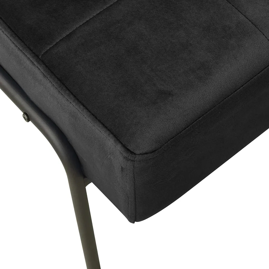 Poltrona Relax-Poltroncina 65x79x87 cm Nera in Velluto