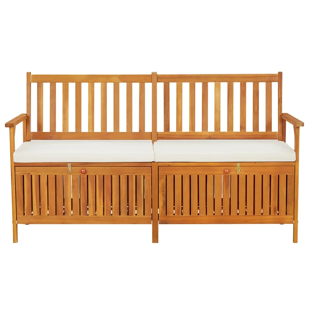 Cassapanca con Cuscino 170 cm in Legno Massello di Acacia 316738