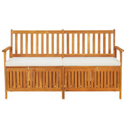 Cassapanca con Cuscino 170 cm in Legno Massello di Acacia 316738
