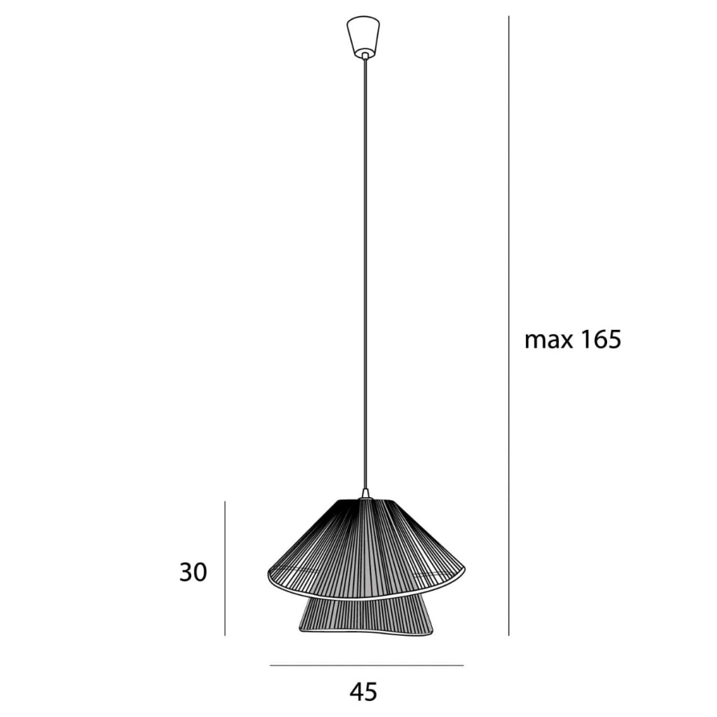 Sospensione Amalfi doppio paralume carta Ø45 E27 Maxlight