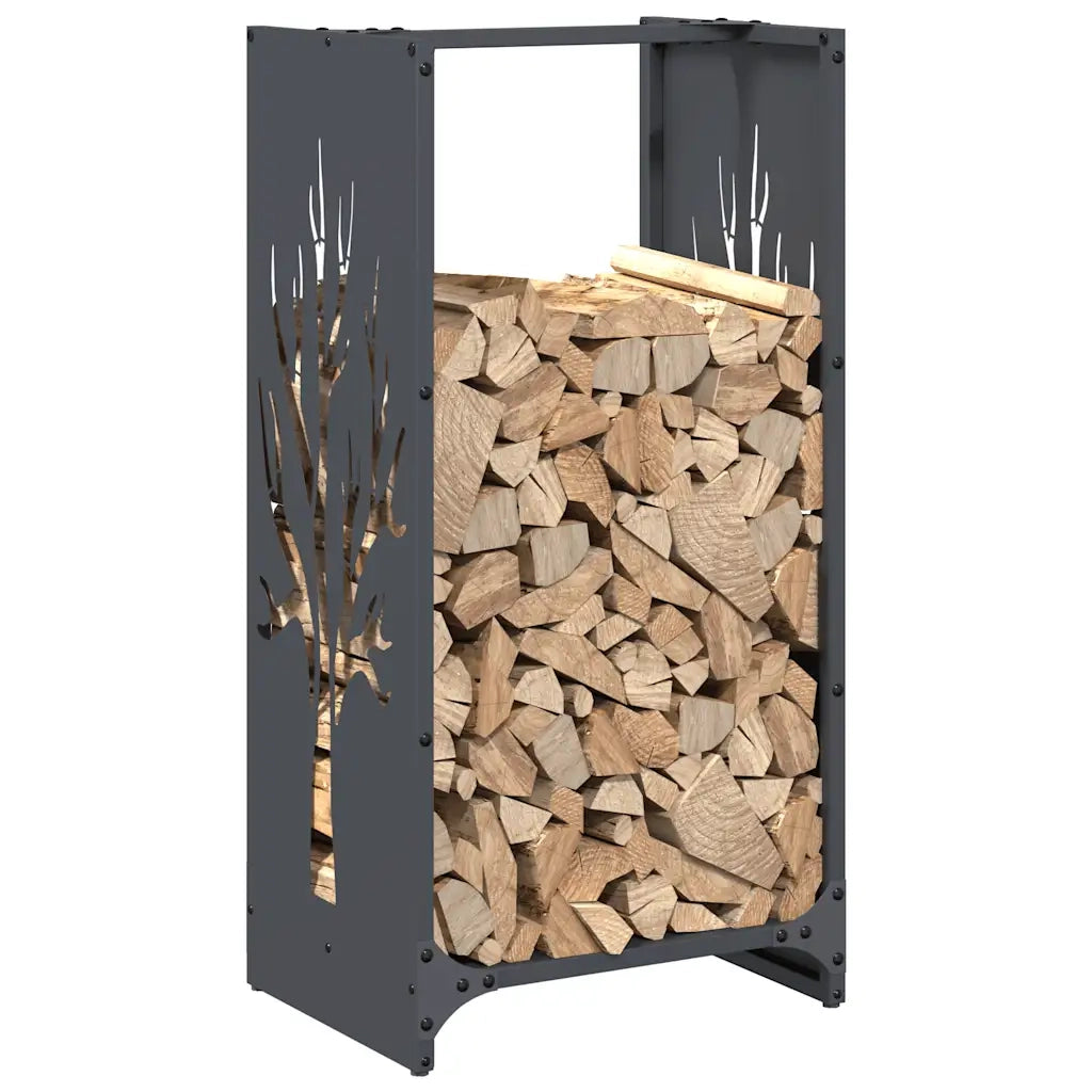 Rastrelliera per Legna da Ardere Antracite 40x30x80 cm 864227