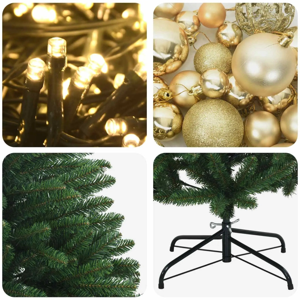 Albero di Natale artificiale verde medio con palline 300 cm 3467342