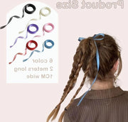 Accessori per capelli a seta per donne e ragazze con coda lunga - 2 metri - decorazioni per matrimoni e Natale.