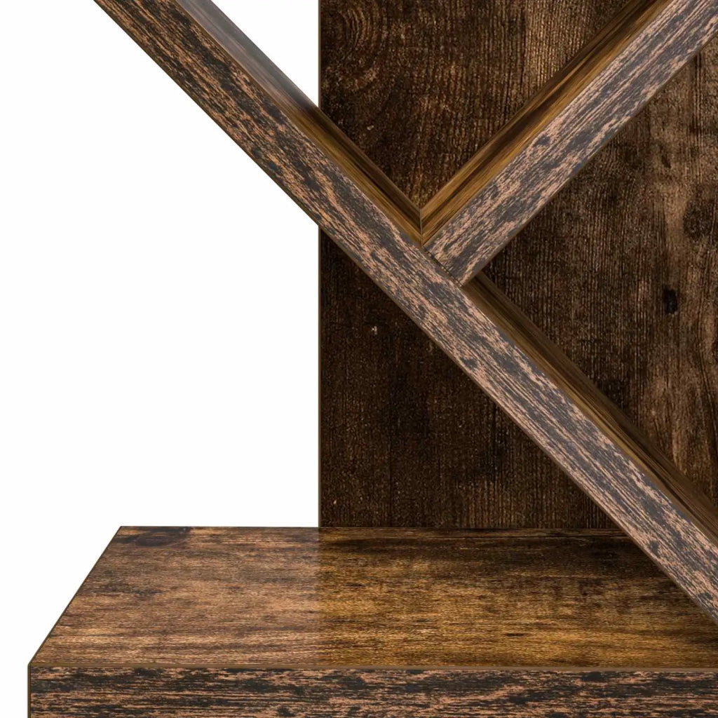 Libreria ad Albero 6 Ripiani 30 x 18 x 100 cm Rovere Fumo 8012376