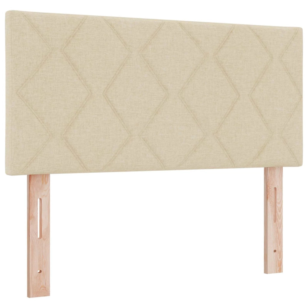 Letto box spring con materasso Crema 120 x 200 cm Tessuto 3451197