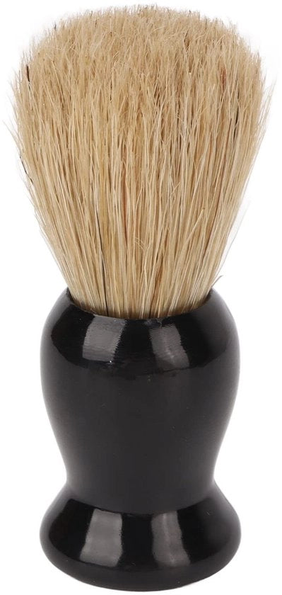 Spazzola da barba con setole in imitazione di pelo di maiale - manico in legno - spazzola per schiuma da barba - consigli di manutenzione - per uso domestico