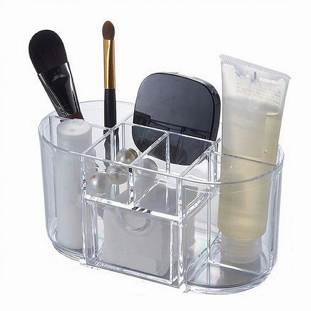 Trade Shop - Organizer Trasparente Crilex Per Creme Trucco Cosmetici Makeup 8 Scomparti 59064 -