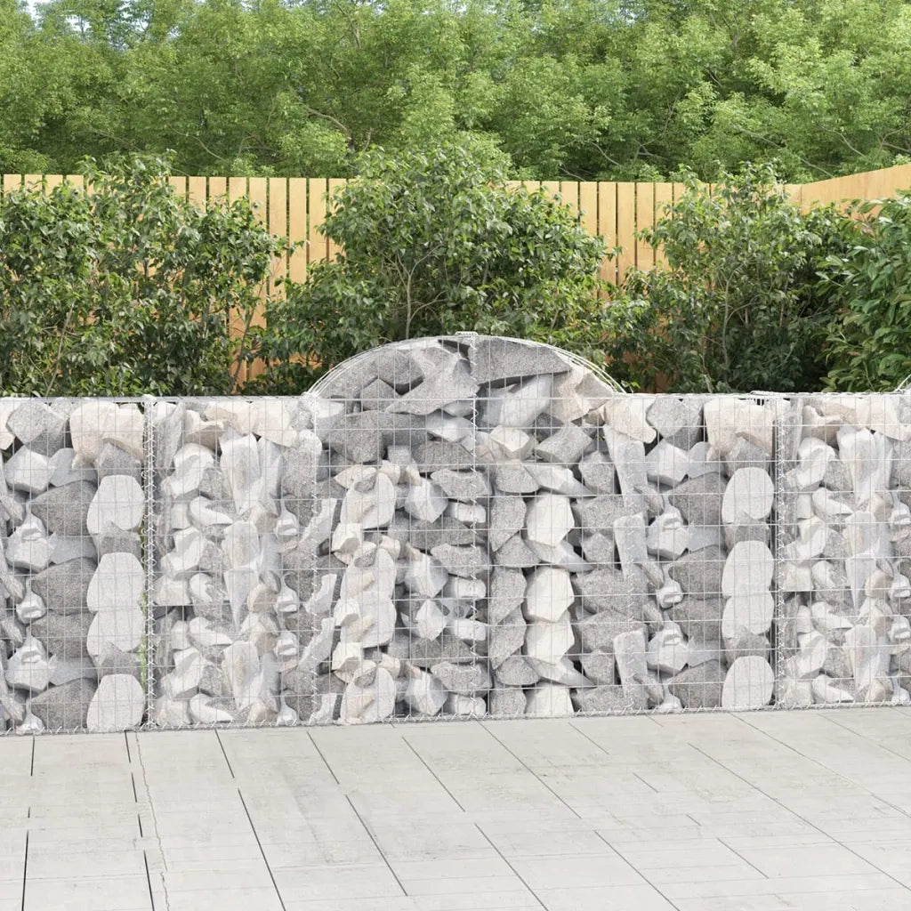 Cesto Gabbione ad Arco 200x30x100/120 cm Ferro Zincato 153485