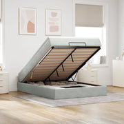 Struttura Letto Pouf con Materasso 140x200 cm in Velluto 3311189