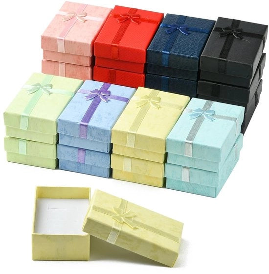 Scatola per gioielli 24 pezzi - cassa di regalo - scatola per gioielli - contenitore di conservazione - confezione - dimensioni 8,5x5,3x2,8 cm - cassa di regalo