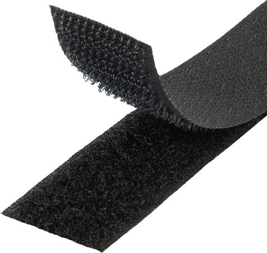 Set di attacco e aggancio per cucito - nero - 50 mm x 3 m