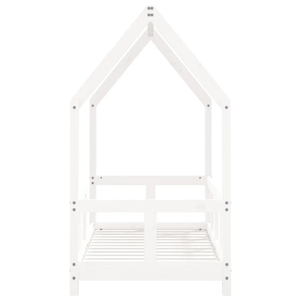 Giroletto per Bambini-Struttura Letto Bambini Bianco 70x140cm in Legno Massello di Pino 455509