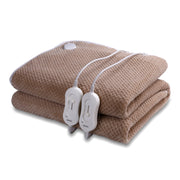 Coperta Elettrica XXL in Lana di Corallo e Poliestere - 160 x 140 cm - 120W - Beige