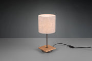 ELMAU LAMPADA DA TAVOLO BASE LEGNO CON PARALUME SABBIA H. 40CM 1 LUCE ATTACCO E14