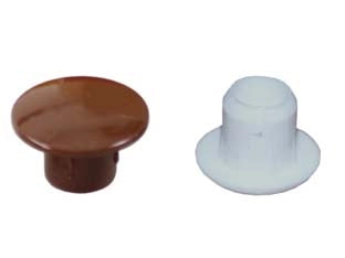 COPRIFORO IN PLASTICA- - ø mm.6 con testa ø mm.10 colore marrone - 2000 pezzi
