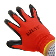 Trade Shop - 12 Paia Di Guanti Da Lavoro Spalmati Nylon Nitrile Disponibili In 9''10''11'' -    11"
