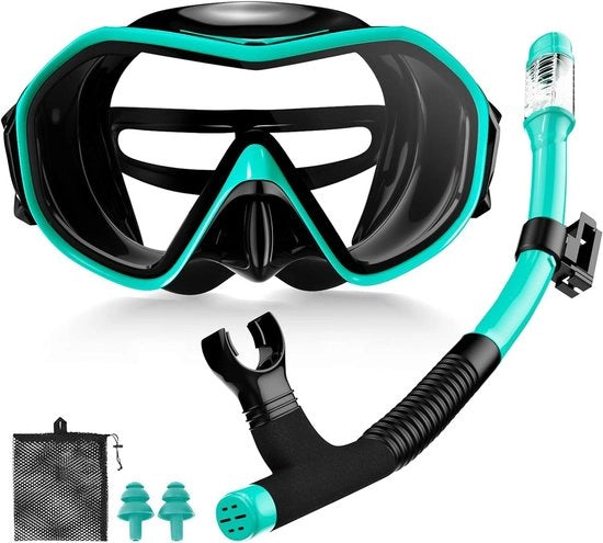 Duikmasker panoramico anti-lecco per adulti - Vetro resistente