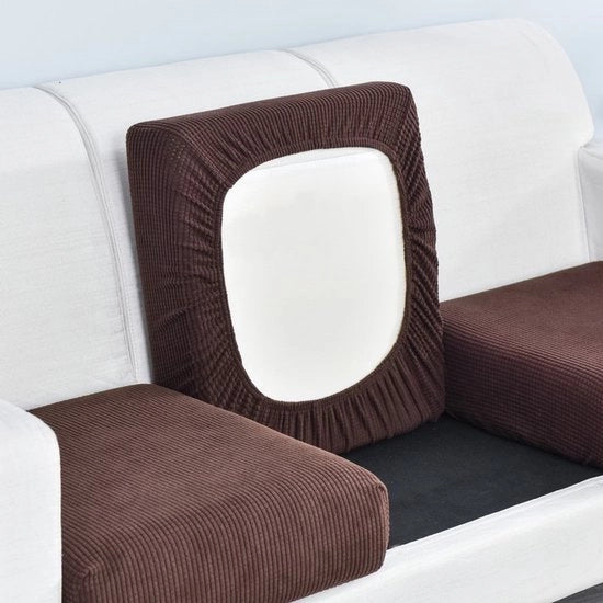 Cuscino banco copricuscino - Cuscino elastico per divano, copricuscino per divano, copricuscino antiscivolo e morbido, con base elastica, Dimensioni: 150-190*50-65*5-20cm - colore marrone
