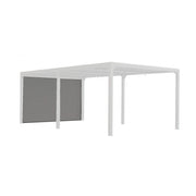Tenda laterale grigia per pergola bioclimatica lato 360 cm – PVC intrecciato con guide – regolabile in altezza – PERBIR36 Foresta