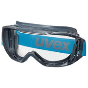 Uvex 9320265 Megasonic Occhiali a mascherina OTG Policarbonato Antiappannante Antigraffio UV400 colore Blu Trasparente
