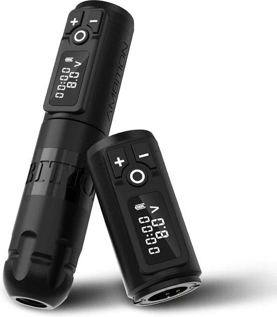 Impulso - Nero 4.2 - Macchina per tatuaggi - Penna per tatuaggi - Set completo per principianti e esperti - Macchina per tatuaggi Penna - Azione regolabile 4,5mm - 2400mAh - 12V