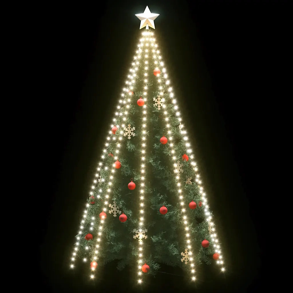 Rete di Luce per Albero di Natale 400 LED Bianco Freddo 400 cm CFW6415909