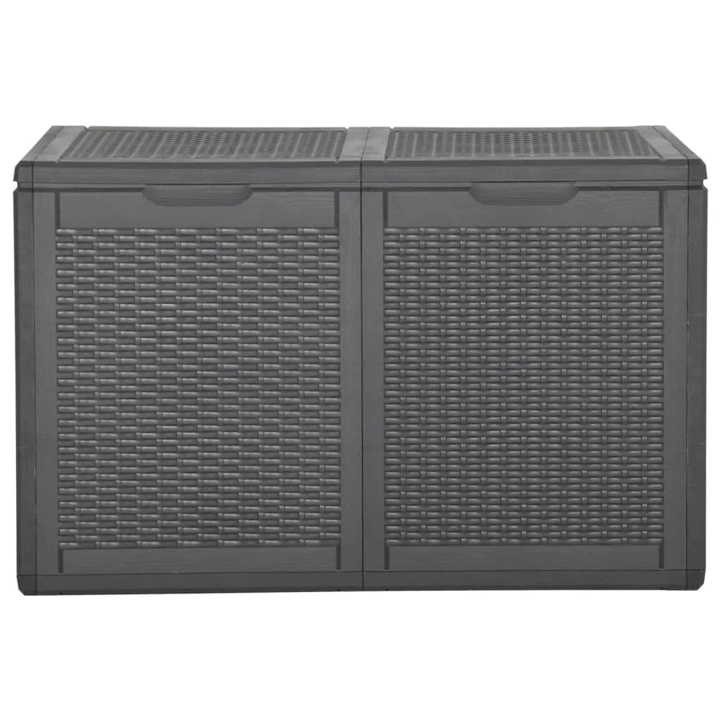 Contenitore/box da giardino in rattan nero da 180 litri 02_0013017