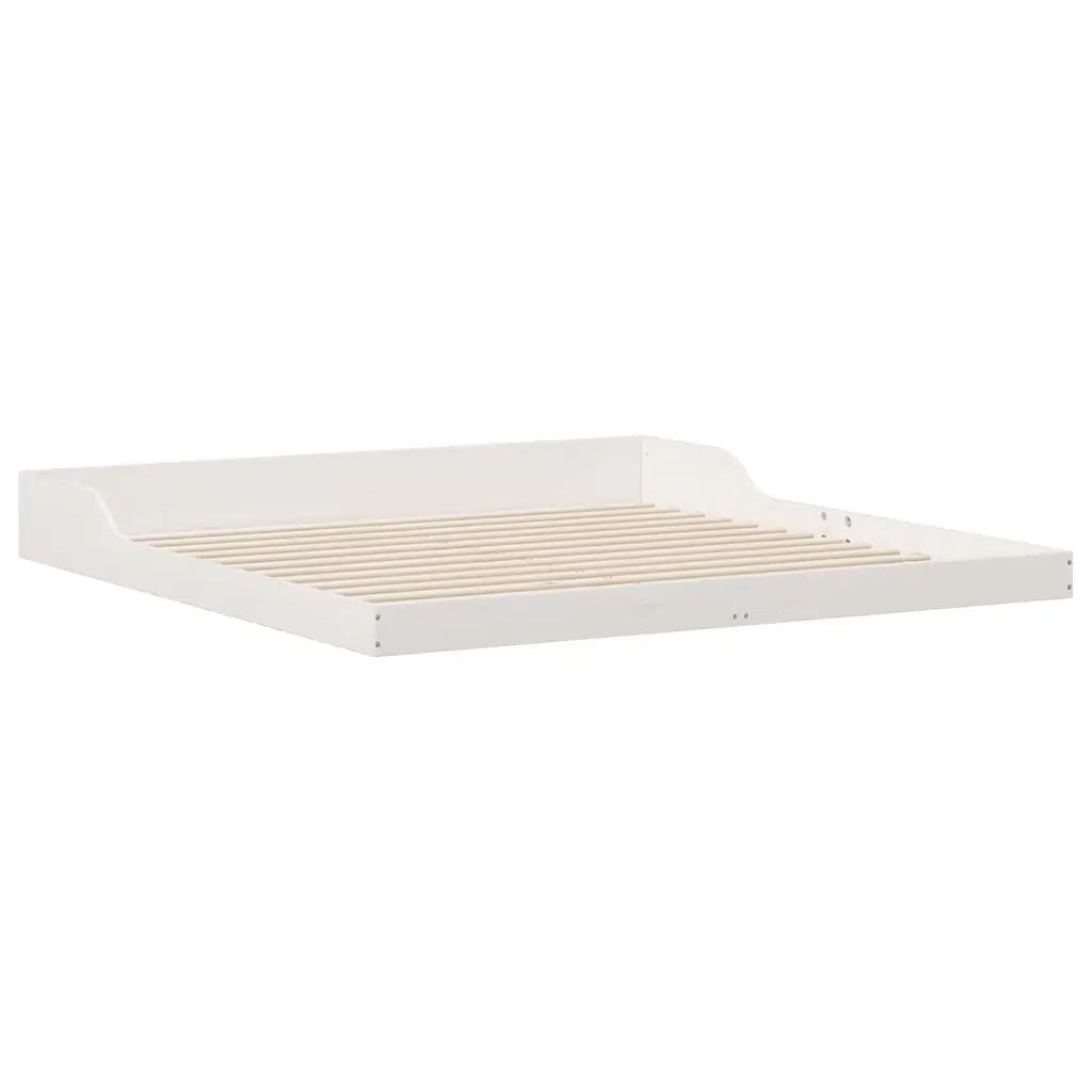 Struttura del letto-Giroletto-Rete del Letto Bianco 200 x 210 cm Pino massello 484585