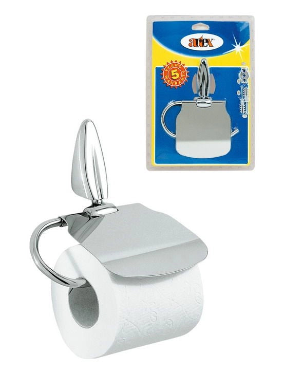 Portarotolo Portacarta Igienica da Parete WC Glaciar Cromato Artex