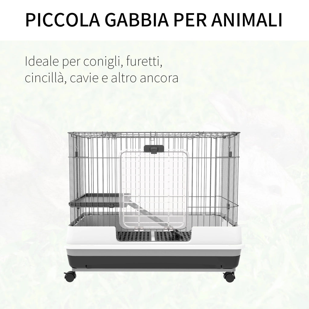 Gabbia per Criceti 81,2x52,7x66 cm in Metallo e Plastica  Nera
