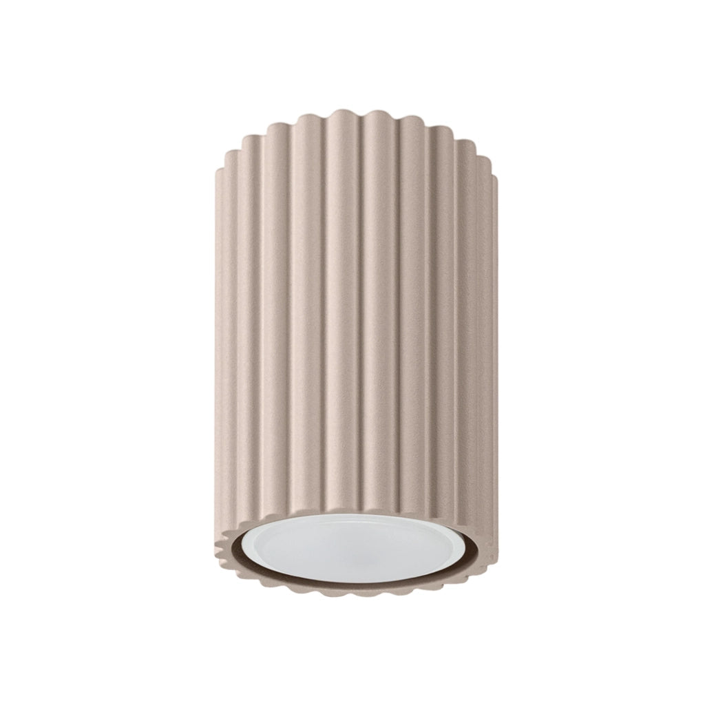 Spot soffitto tondo taupe rigato 10cm GU10 Pure Lume