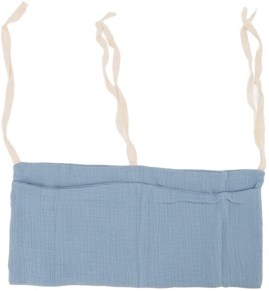 Organizzatore per lettino - Flessibile con 2 Tasche - Blu Scuro - Per giocattoli e accessori - Adatto per bambini