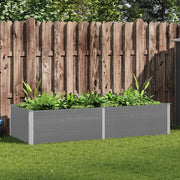 Letto Rialzato da Giardino 250x100x54 cm in WPC Grigio 49059