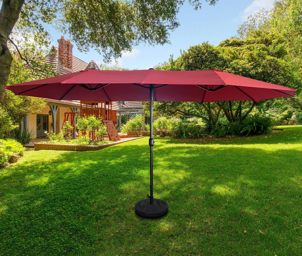 Ombrellone doppio da giardino TILIA rosso peso 12,3 kg dimensioni 460x270x245 cm