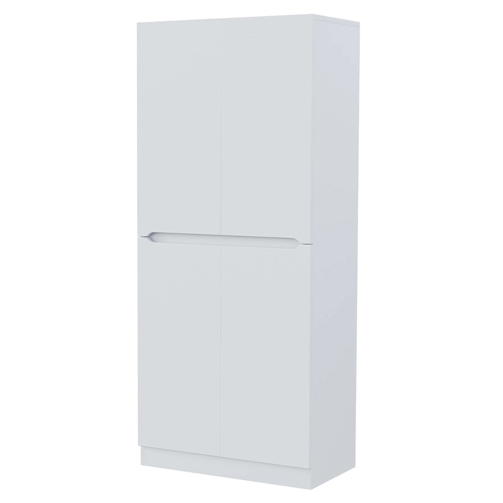 Armadio 2 ante 70x40x170 cm - Xylo - con piccolo ripiano, colore bianco