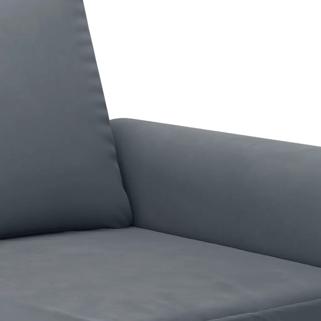 Set di Divani 3 pz con Cuscini Grigio Scuro in Velluto 3202261