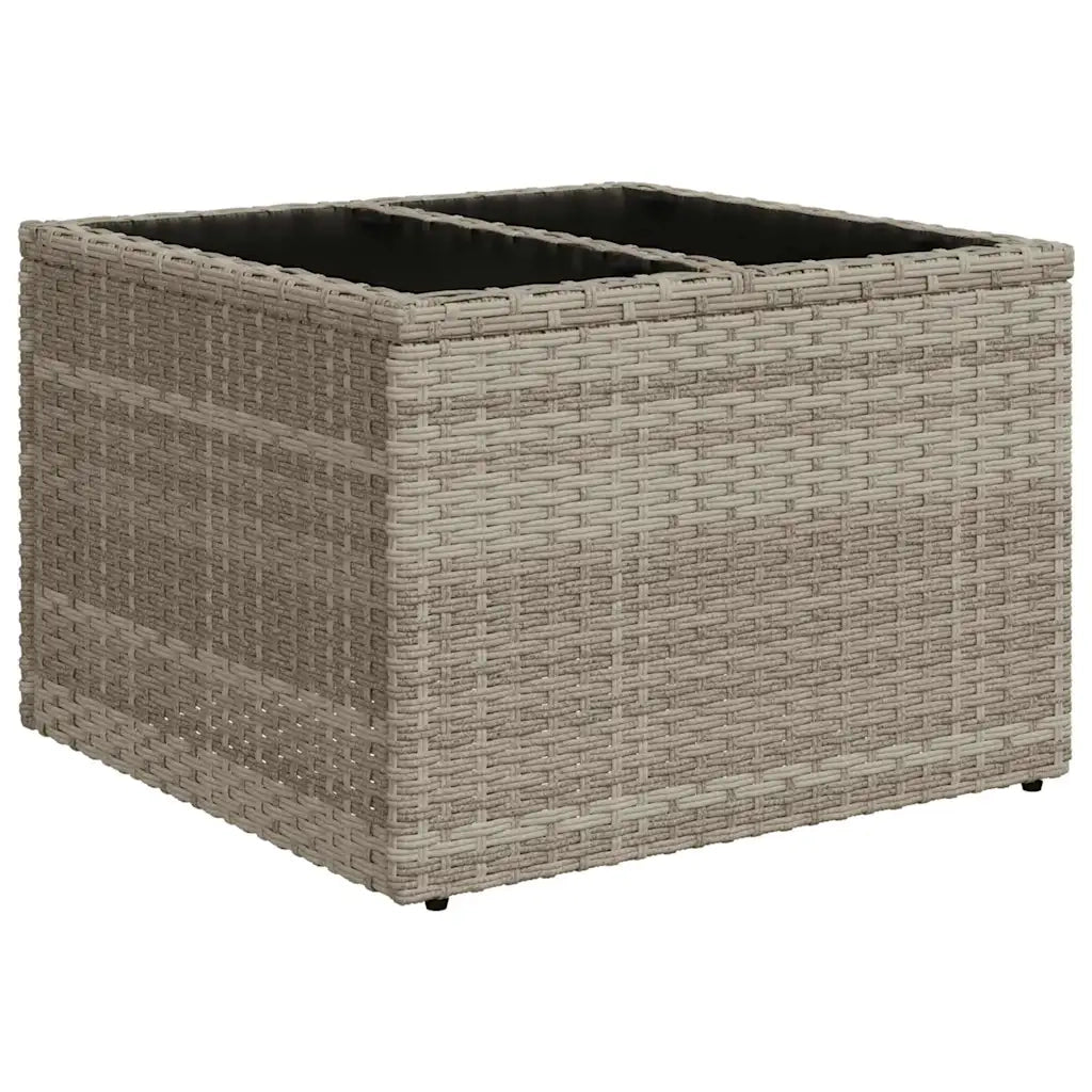 Set Divano da Giardino 5pz con Cuscini Grigio Chiaro Polyrattan